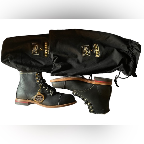 Wolverine 1000 Mile X Rawlings Gold Glove Award Cap-Toe Boot. - Picture 11 of 11